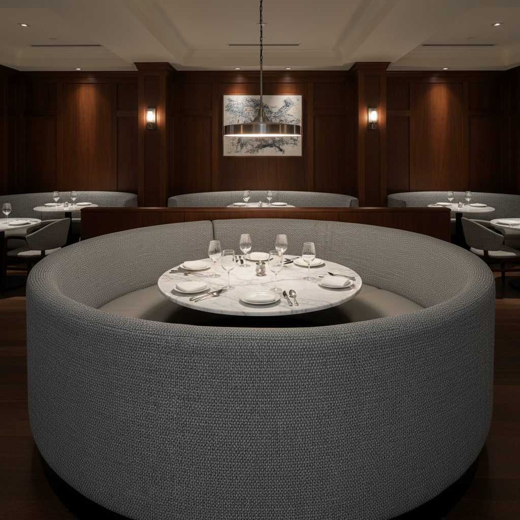 Abaca - Shadow Weave Tekloom Performance Upholstered Banquette | Architectural Fabrics