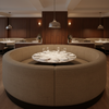 Linen Weave Texture Warm Taupe Upholstered Banquette | Architectural Fabrics
