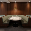 Fine Pebble Texture Dusty Sage Upholstered Banquette | Architectural Fabrics