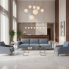 Smooth Pebble Grain Dusty Blue Upholstered Sofa | Architectural Fabrics