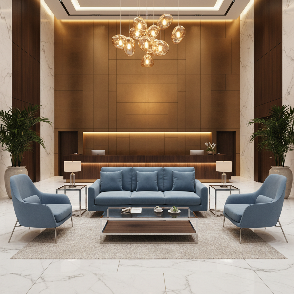 Ultrasuede  Moonstone  Blue Upholstered Sofa | Ultrasuede Upholstery