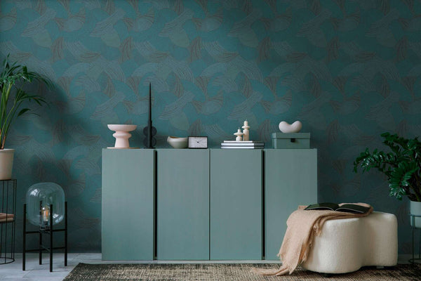 French Affair Teal Wallcovering | AS Creation