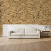 Kennebunkport Cork Honey Brown & Jet Black Wallcovering | Phillipe Romano room setting