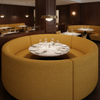 Woven Linen Weave Goldenrod Yellow Upholstered Banquette | Architectural Fabrics