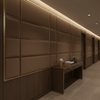 Smooth Matte Texture Rich Umber Upholstered Wall Panel | Architectural Fabrics