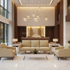 Triangle Reef - Cream Upholstered Sofa | Architectural Fabrics
