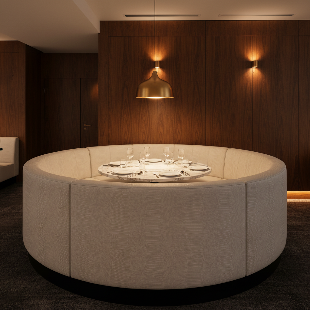 Silver Bank - Snowflake Upholstered Banquette | Architectural Fabrics