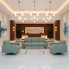 Fine Woven Texture Seafoam Green Upholstered Sofa | Architectural Fabrics