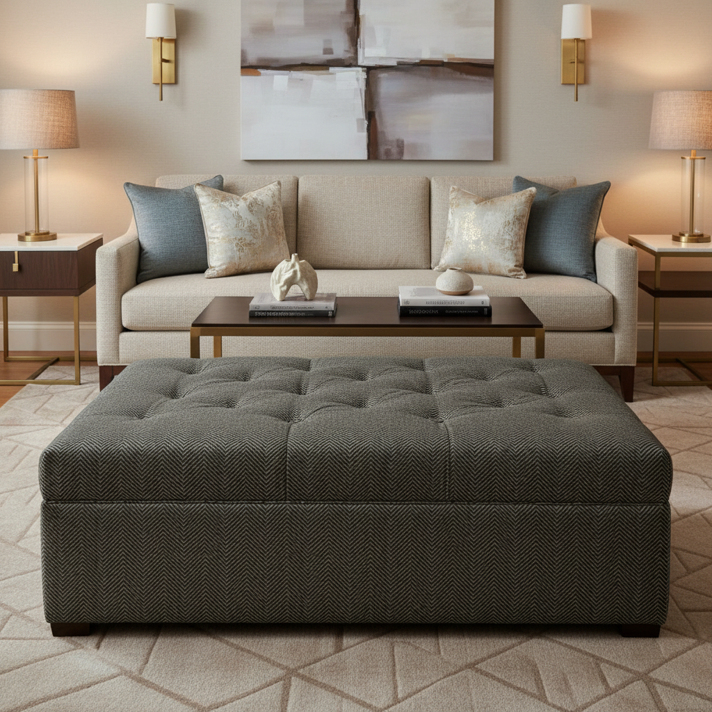 Acoustic - Acoustic Performance Vinyl Upholstered Ottoman | Architectural Fabrics