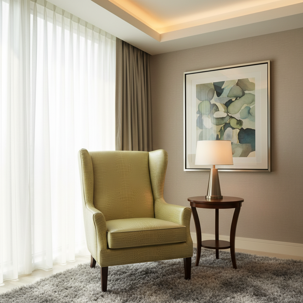 Embossed Reptile Skin Pale Olive Upholstered Chair | Architectural Fabrics