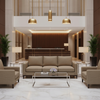 Tradewind Trace - Latte Upholstered Sofa | Architectural Fabrics