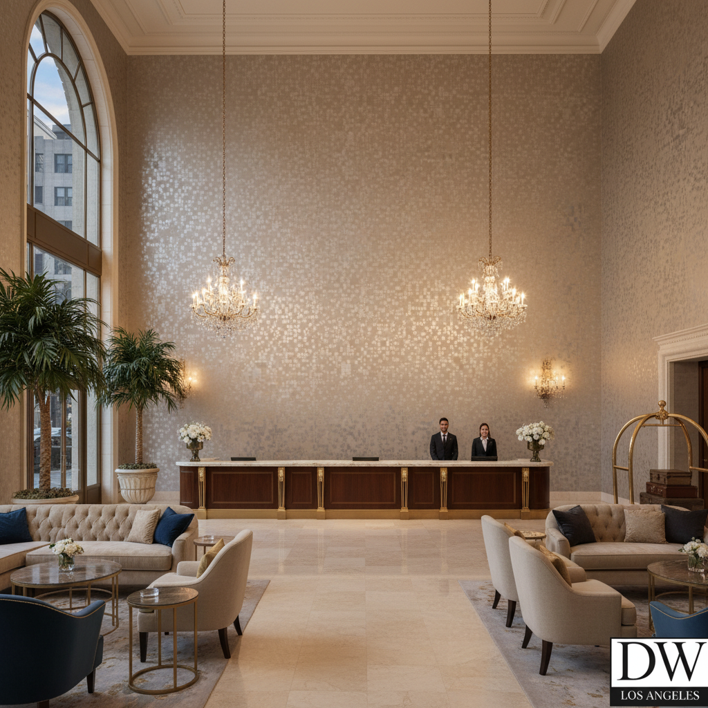 Nice Reima | Hollywood Wallcoverings - Hotel Lobby commercial room setting