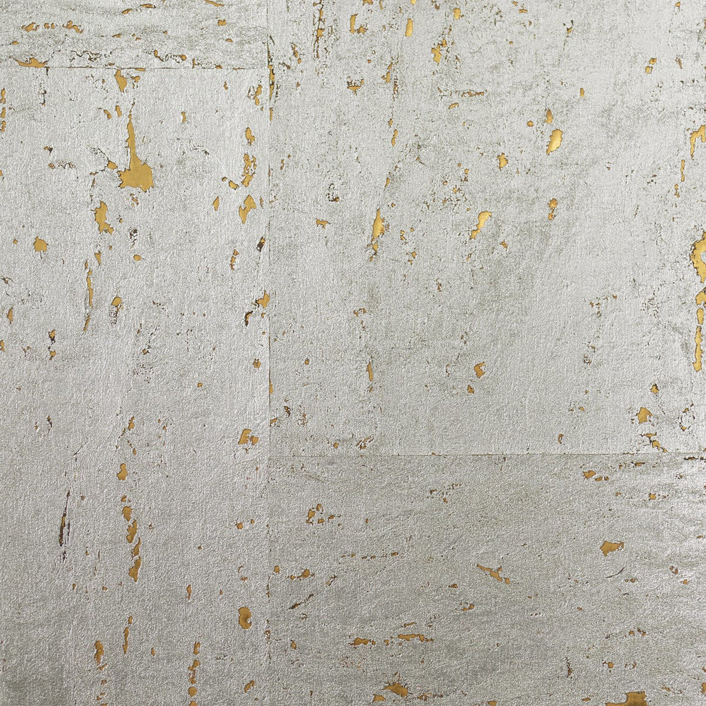 Nantucket Grasscloth Silver Birch & Metallic Gold Wallcovering | Phillipe Romano