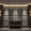 Fine Woven Texture Gunmetal Grey Upholstered Wall Panel | Architectural Fabrics