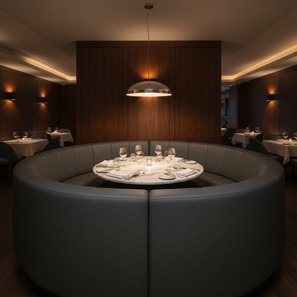 Luxury Cay - Pitch Upholstered Banquette | Architectural Fabrics