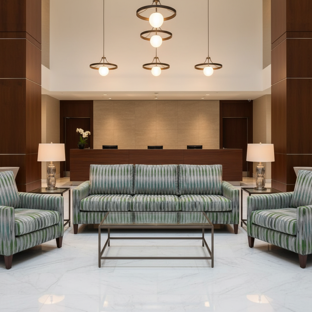 Apache - Verdant Tide Silicone Hybrid Upholstered Sofa | Architectural Fabrics