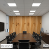 Bosa Marina Pine Wood Grain | Hollywood Wallcoverings - Conference Room commercial room setting
