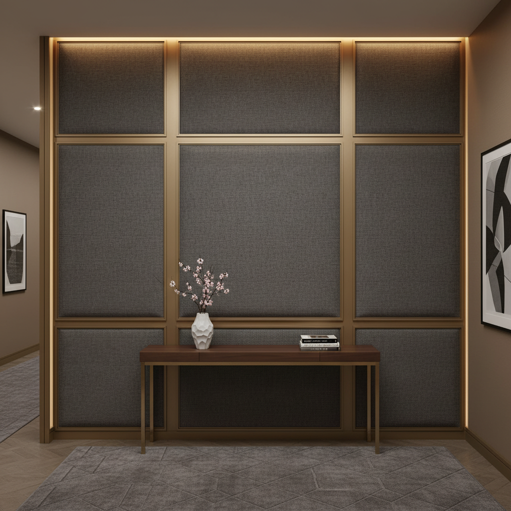 Soufriere - Pepper Upholstered Wall Panel | Architectural Fabrics