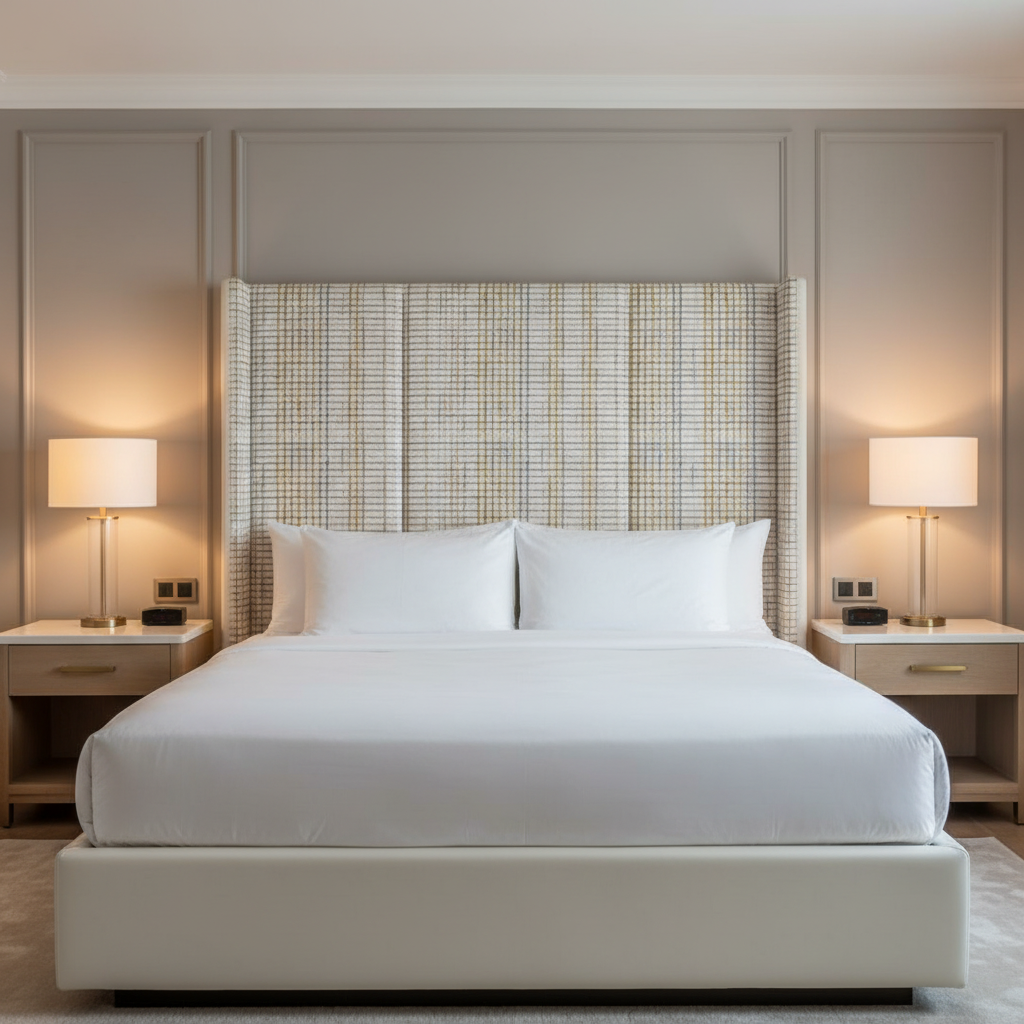 Stingray City - Parchment Upholstered Headboard | Architectural Fabrics
