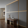 Woven Chevron Texture Charcoal Gray Upholstered Wall Panel | Architectural Fabrics