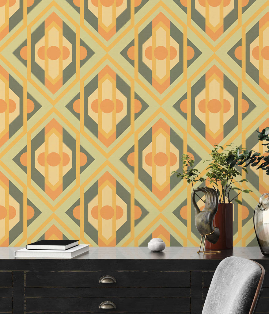 Retro Chic Light Green Wallcovering | AS Creation