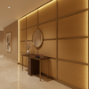 Woven Basketweave Texture Golden Wheat Upholstered Wall Panel | Architectural Fabrics