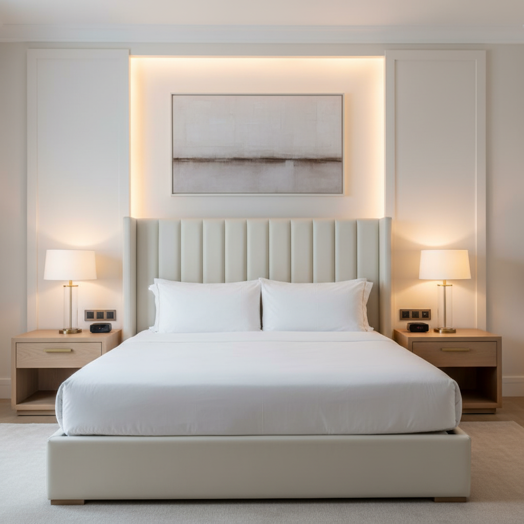 Turquoise Bay - Gesso Upholstered Headboard | Architectural Fabrics