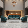 Fine Pebble Grain Deep Teal Upholstered Sofa | Architectural Fabrics