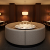 Brushed Linen Weave Soft Taupe Upholstered Banquette | Architectural Fabrics