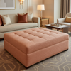 Pinnacle Rock - Dusty Rose Upholstered Ottoman | Architectural Fabrics