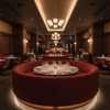 Ultrasuede  Marsala  Red Upholstered Banquette | Ultrasuede Upholstery