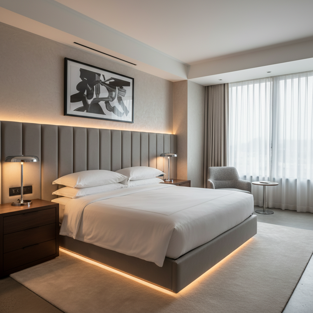 Ultrasuede  Cement  Grey Upholstered Headboard | Ultrasuede Upholstery