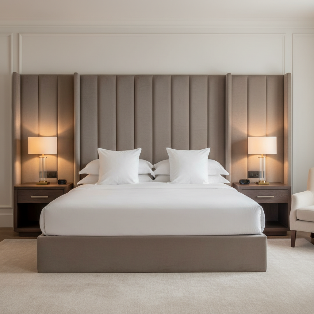Red Hook - Salt Upholstered Headboard | Architectural Fabrics