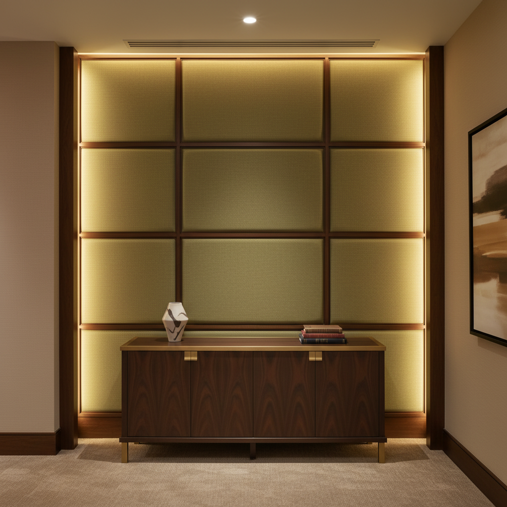 Linen Island - Grass Upholstered Wall Panel | Architectural Fabrics