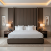 Fine Pebble Grain Dark Chocolate Upholstered Headboard | Architectural Fabrics