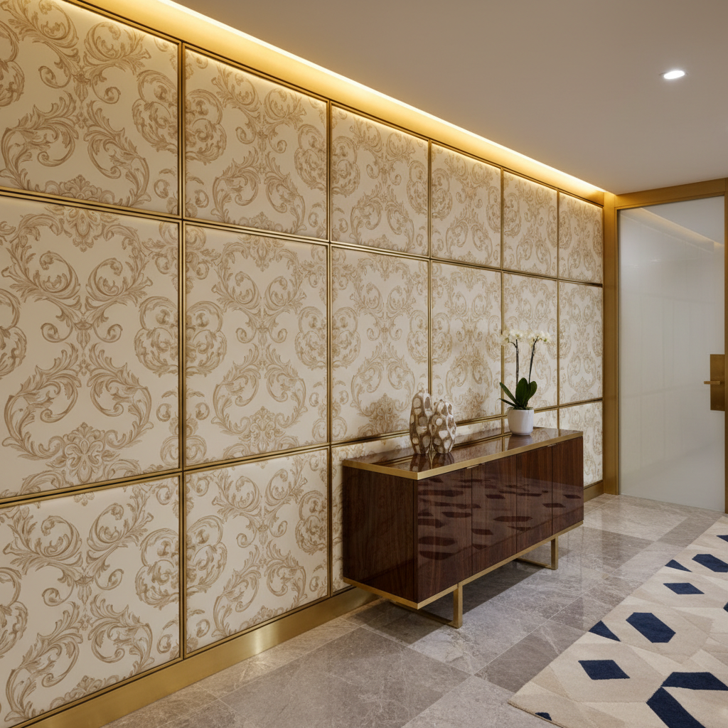 Baroque - Baroque Performance Vinyl Upholstered Wall Panel | Architectural Fabrics