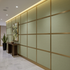 Woven Basketweave Texture Soft Celery Upholstered Wall Panel | Architectural Fabrics