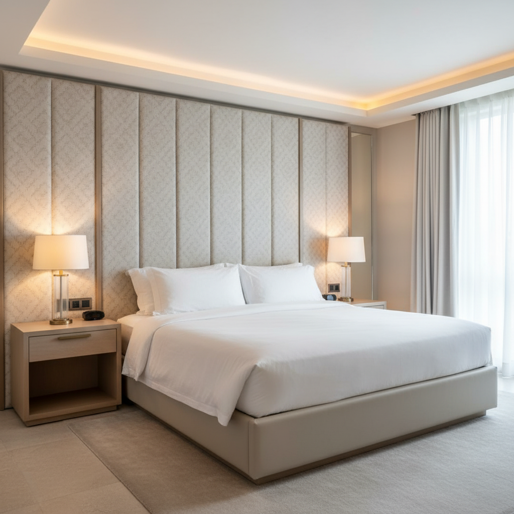 Thatch Cay - White Upholstered Headboard | Architectural Fabrics