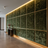 Crushed Velvet Texture Forest Green Upholstered Wall Panel | Architectural Fabrics