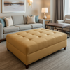 Soper Hole - Wheat Upholstered Ottoman | Architectural Fabrics