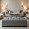 Marigot - Azure Upholstered Ottoman | Architectural Fabrics