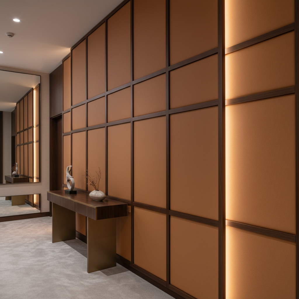 Luxury Cay - Ginger Upholstered Wall Panel | Architectural Fabrics