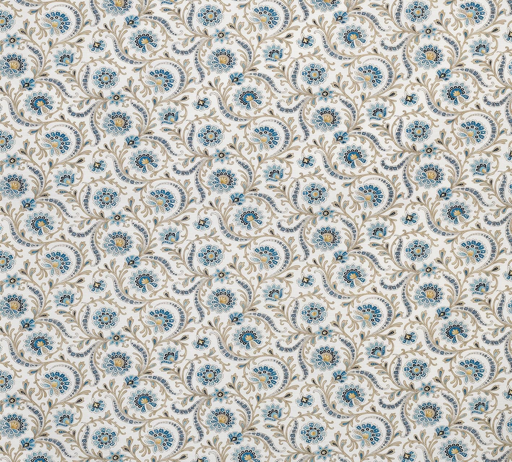 DWCY-900255 Nina Campbell Fabric Pale Azure designer-wallcoverings-los-angeles