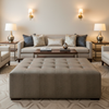 Snake Cay - Slate Upholstered Ottoman | Architectural Fabrics
