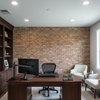 Vomera Faux Red Brick | Hollywood Wallcoverings - Corporate Office commercial room setting
