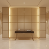 Smooth Pebble Grain Creamy Beige Upholstered Wall Panel | Architectural Fabrics