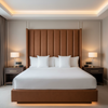 Fine Pebble Grain Burnt Sienna Upholstered Headboard | Architectural Fabrics