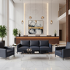 Embossed Reptile Scale Deep Indigo Upholstered Sofa | Architectural Fabrics