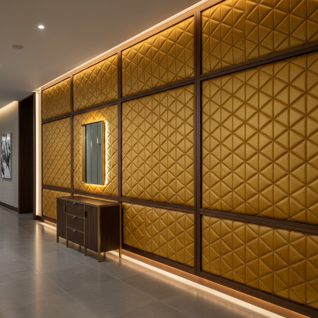 Tres Palmas - Honeycomb Upholstered Wall Panel | Architectural Fabrics