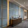 Ultrasuede Ice Blue Grey-Blue Upholstered Wall Panel | Ultrasuede Upholstery